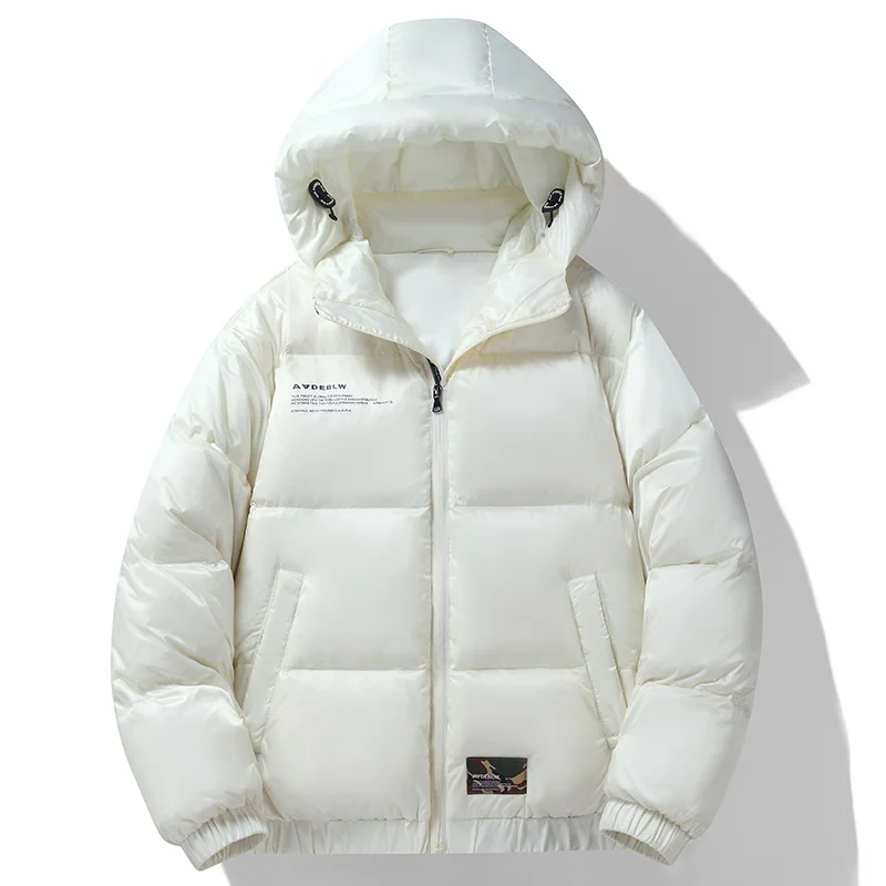 UETEEY-Blouson en Duvet de Canard Blanc pour Homme, à Capuche, Bomber Optique, Parkas Chauds et Décontractés, Streetwear, Nouvelle Collection Hiver 2023