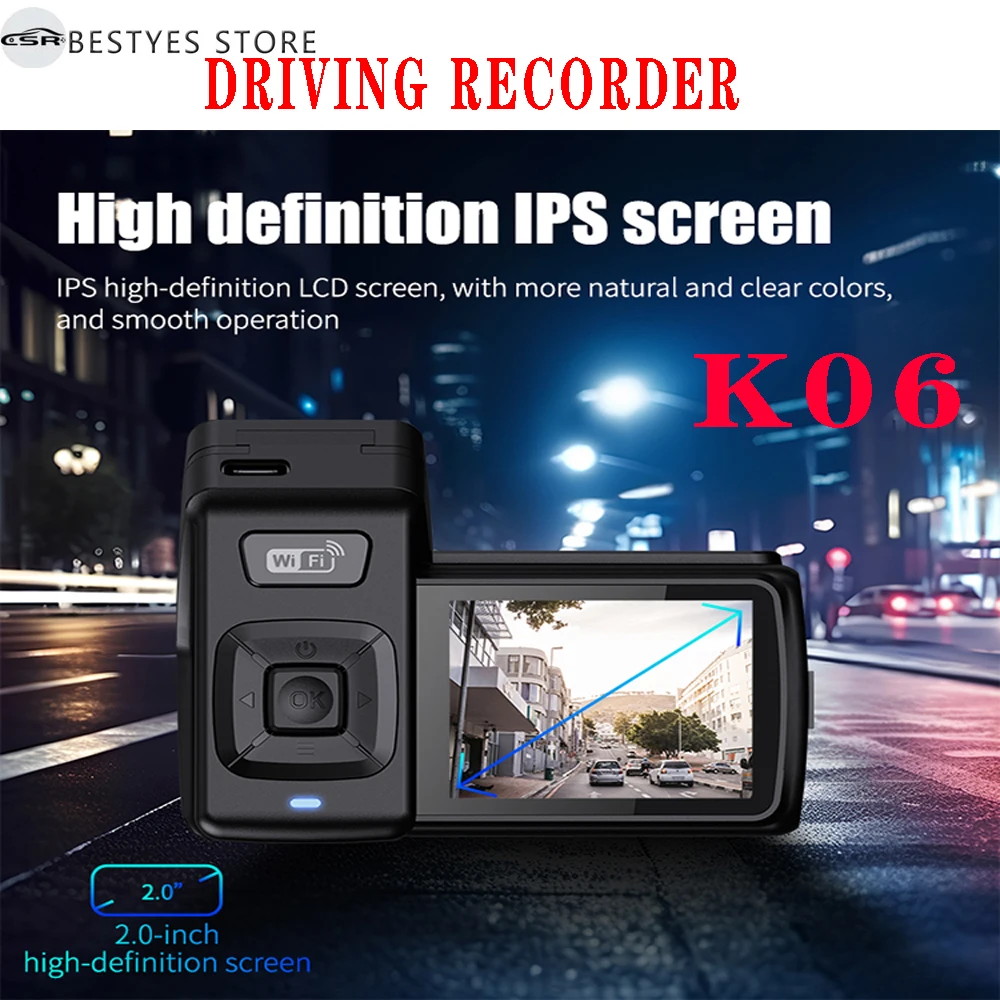 

Driving Recorder Hidden K06 High-definition Front and Rear Dual Recording Multi-functional WIFI Car Recorder