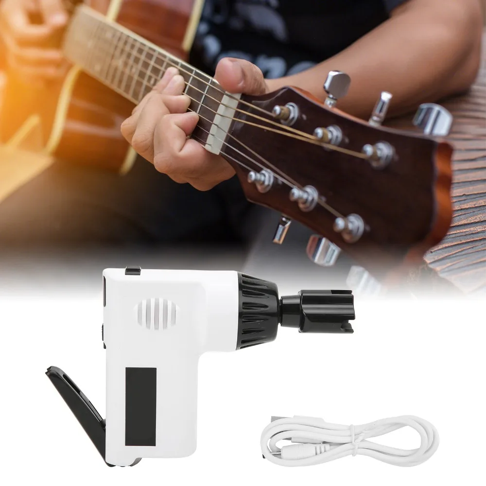 White/Orange String Winder​ ​Built-in 800mAh Battery ​USB Cable Charging ​Electric String Winder​ Rechargeable Battery​