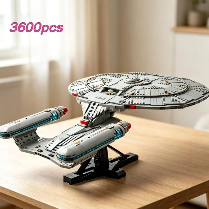 2026 Hot Toys 3600pcs Aurora 7 Galaxy Vessel Building Blocks Bricks Puzzle Model  For Birthday Festival Gifts