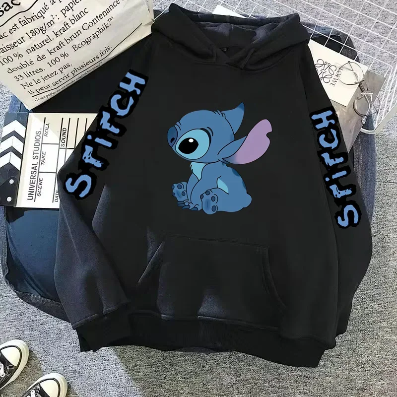 

Disney Lilo Stitch Women Casual Print Hoodies Spring Long Sleeve Hooded Y2k Women's Sweatshirts Harajuku Hoodies Y2k Clothes