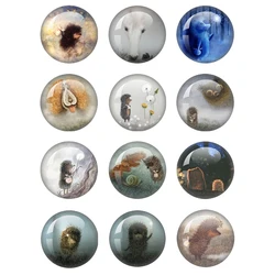 Little Hedgehog In The Mist Cartoon Cute Animal Glass Dome in the Mist Gives Children Birthday Gifts Jewelry Making Findings