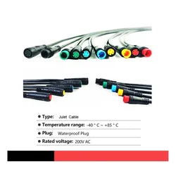 Julet MTB Road Bike Brake Cable 2/3/4/5/6Pin Cable Waterproof Connector For E-bike Display For Brake Shift Derailleur Cable