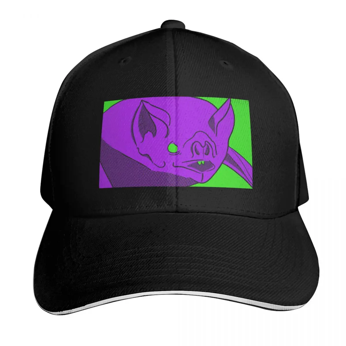 Vampire Bat Baseball Cap Six Panel Structured Crown Sun Protection UPF 50+ Breathable Mesh Back