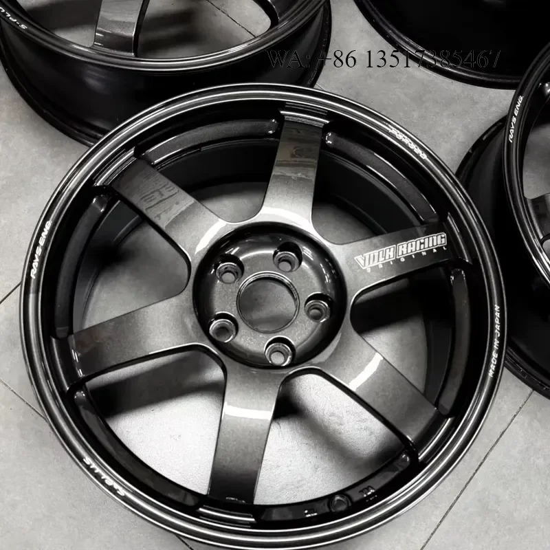 LZT-521 TE37 Saga S Plus Style Forged Wheel Diamond Dark Gunmetal Custom Color 17 18 19 Inch for GR86 BRZ Civic FK8 FL5 WRX
