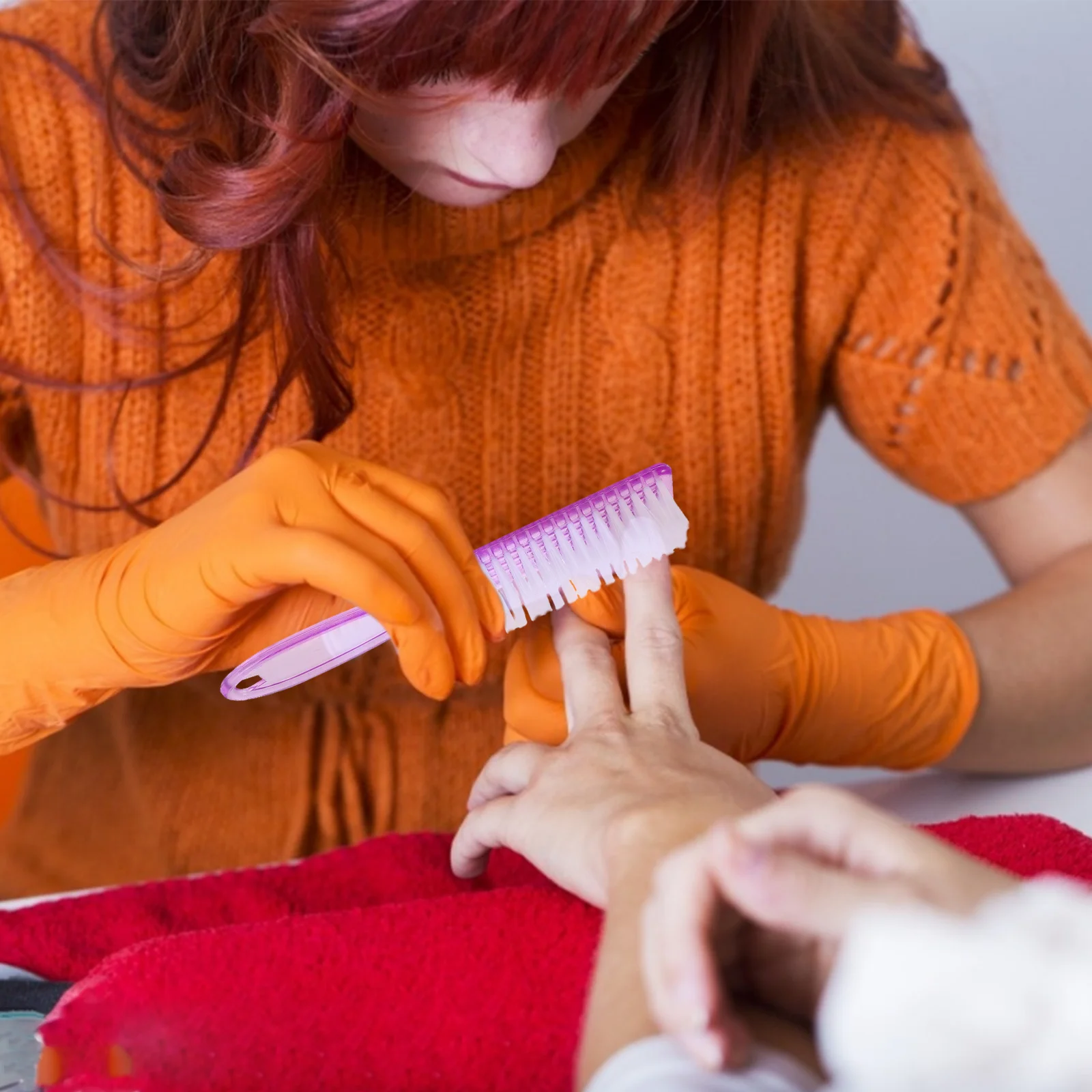 

10pcs Nail Dust Brush Portable Fingernail Cleaning Duster For Manicure Diy Handle Grip Toenail Scrubber Salon Home Travel Nail