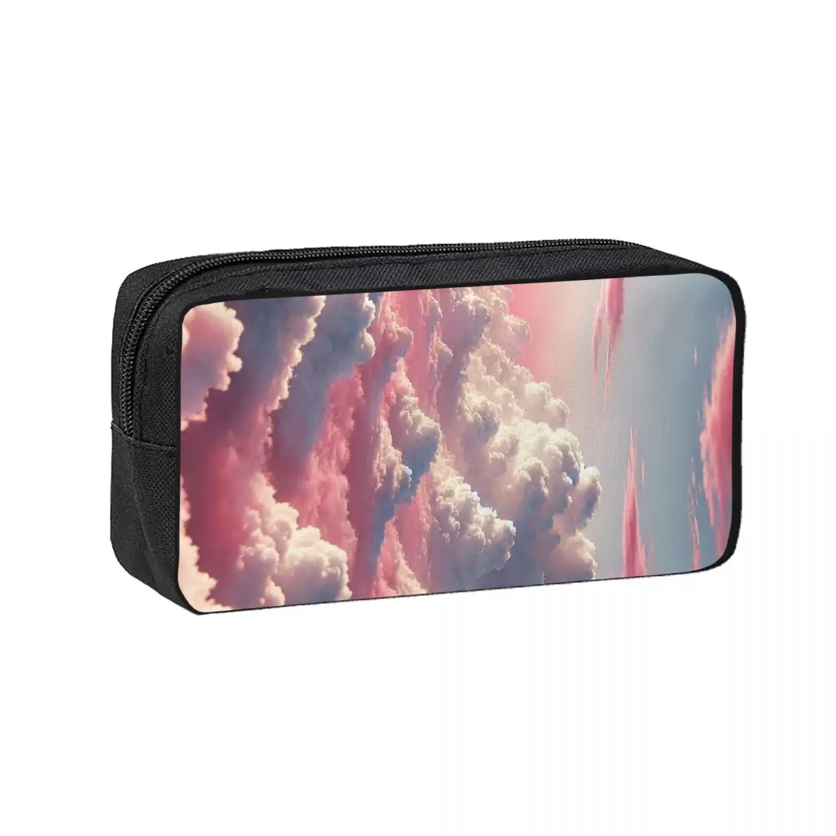 Pink Clouds Sky Large Sunset Glow Pencil Cases for Students Gifts Pen Box Pencil Bag Large Capacity Pencil Pouch Pen Holder