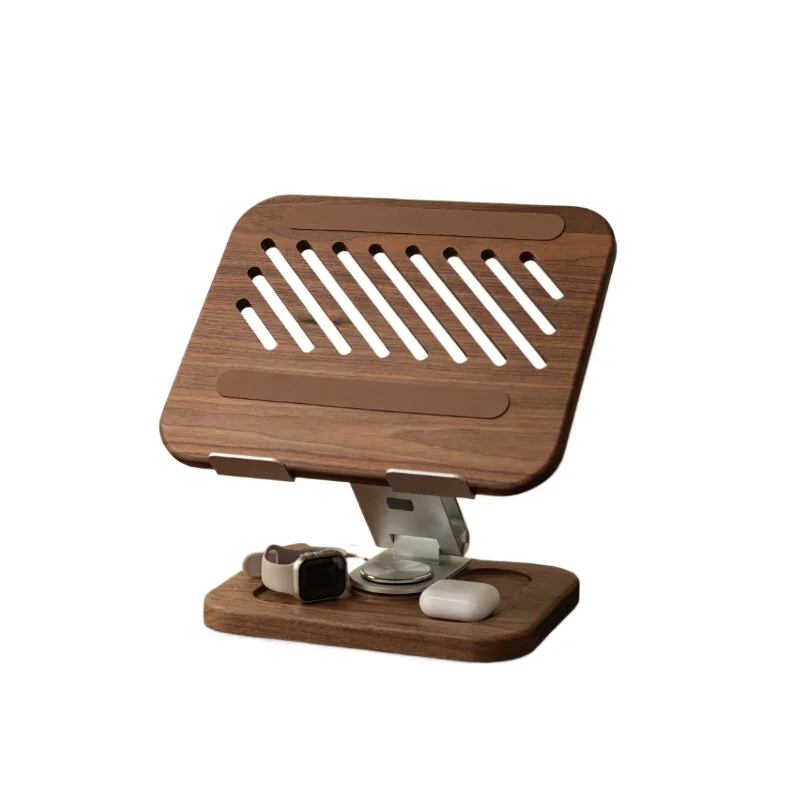 bracket, flat support frame, desktop solid wood multi-function heightening frame, rotating heat dissipation station