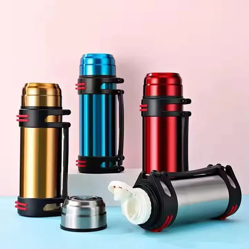 

Large Capacity Stainless Steel Flasks Thermos Bottle Vacuum Insulated Water Coffees Cup Outdoor Travel Kettle Keeping Hot Cold