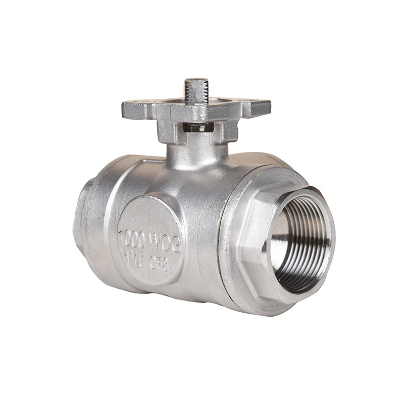 DN8/DN10/DN15/DN20/DN25 SS304 Stainless Steel High Platform Three-way Female Thread Ball Valve T/L Type