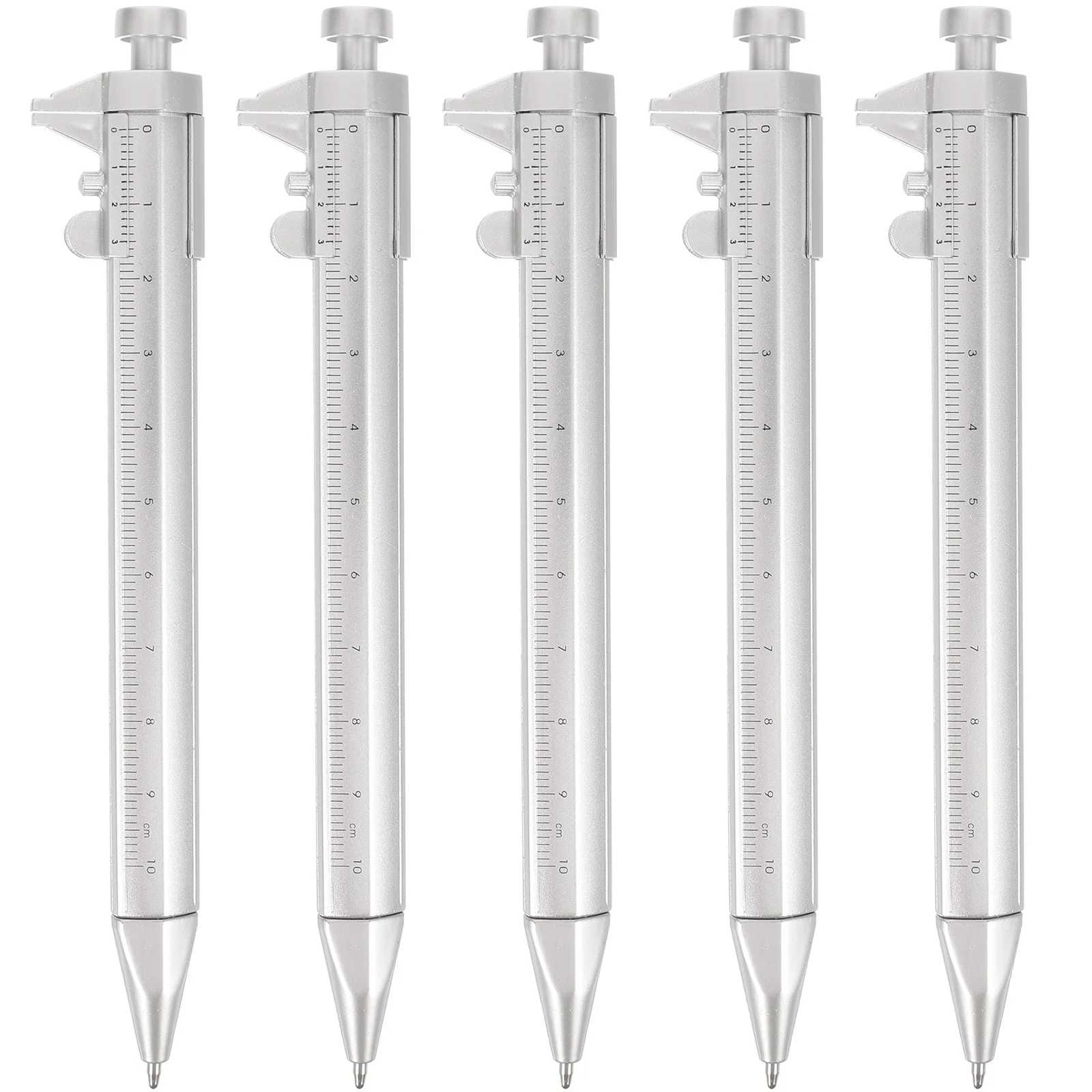 

5Pcs Vernier Caliper Ballpoint Pens Multifunction Measuring Caliper Pen Portable Engineering Writing Instruments