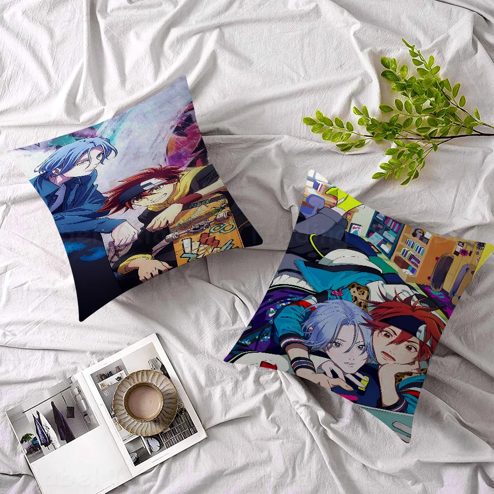 Anime SK8Pillow Covers Cartoon Sofa Decorative Home Double-sided Printing Short Plush Cute Cushion Cover