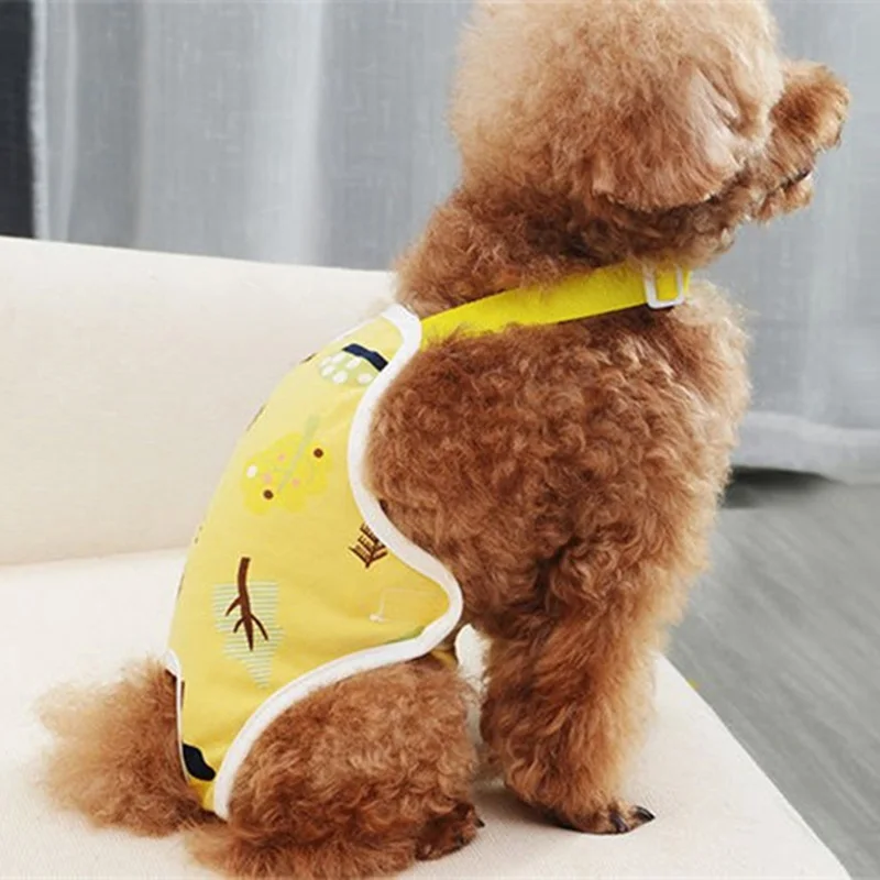 Reusable Female Pet Panties for Small Dogs Physiological Pant with Straps Poodle Schnauzer Underwear Safety Trousers Cat Shorts