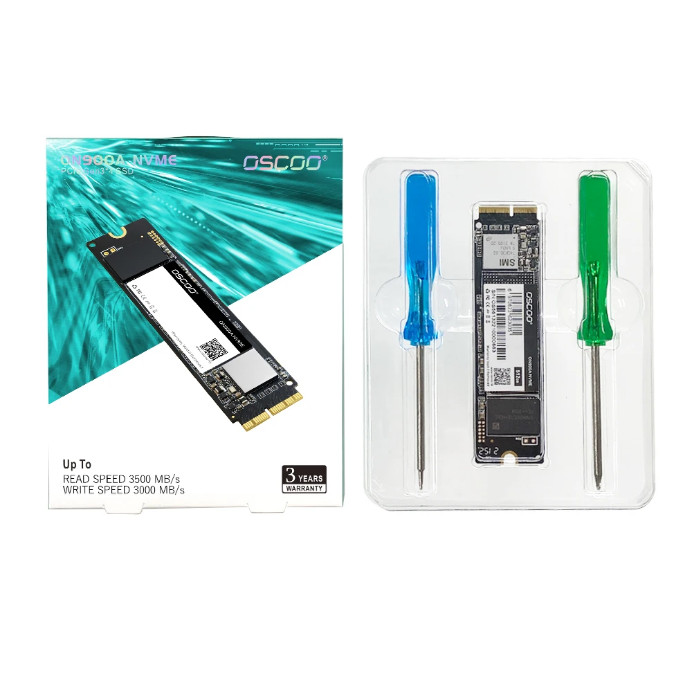 OSCOO-disco duro M.2 NVMe PCle SSD, 256GB, 512GB, 1TB, para MacBook Air A1369, A1465, A1466, 256GB, Mac Pro, A1398, A1502, iMac A1418