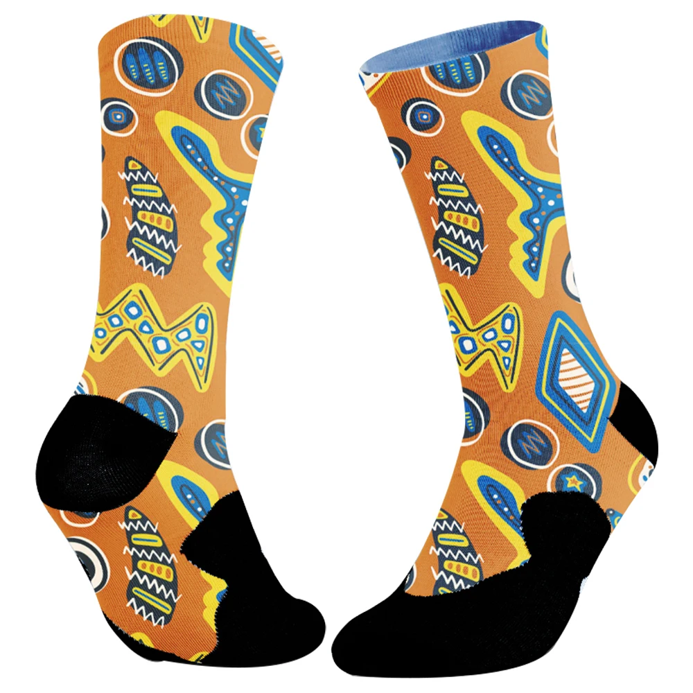 

Cool Colorful Pattern Socks 2024 New Novelty Fun Socks Sports cycling socks