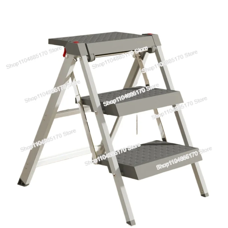 

Многофункциональная бытовая лестница, складная лестница, удобная утолщенная лестница в елочку из алюминиевого сплава, внутренняя трехступенчатая лестница