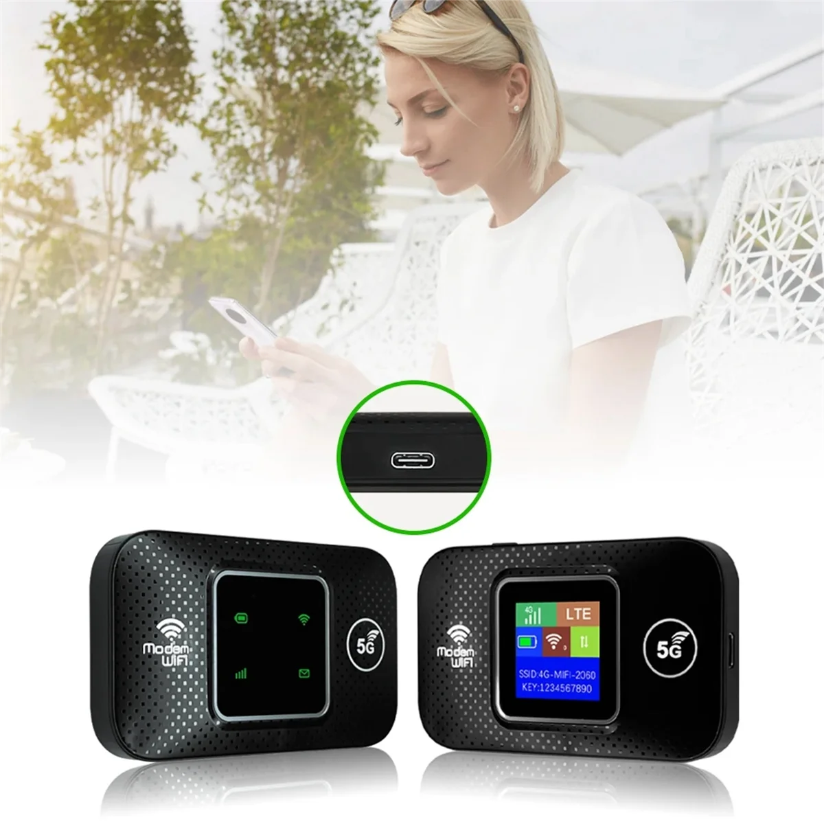

Supernew 4G Lte WiFi Router Portable Mobile Hotspot 3000mAh 150Mbps Wireless Router with SIM Card Slot Repeater for Home