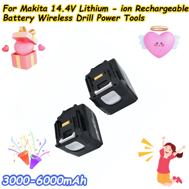 

3000-6000mAh for Makita 14.4V Lithium - ion Rechargeable Battery Wireless Drill Power Tools