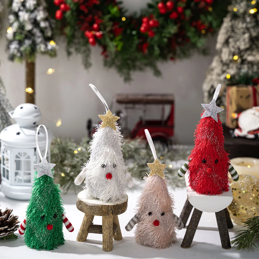 

Small Tree Doll Pendant Christmas Decoration With Light Festive Yuletide Ornaments Home Decorative Lighting