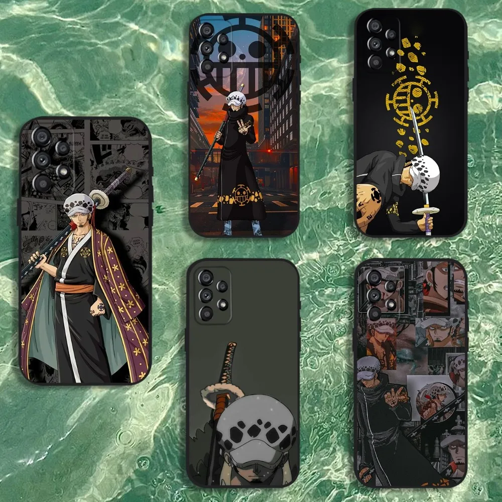 

Trafalgar O-One P-PieceS D.Water Law Phone Case For Samsung Galaxy A20,A21s,A22,A31,A32,A52,A53,A72,73,A80 Soft Black Cover