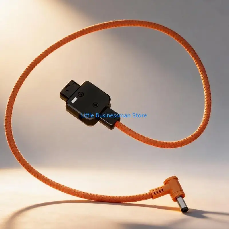 Right-Angle DC5525 Power Cable with D-Tap Battery Connection Braided Cable M76A