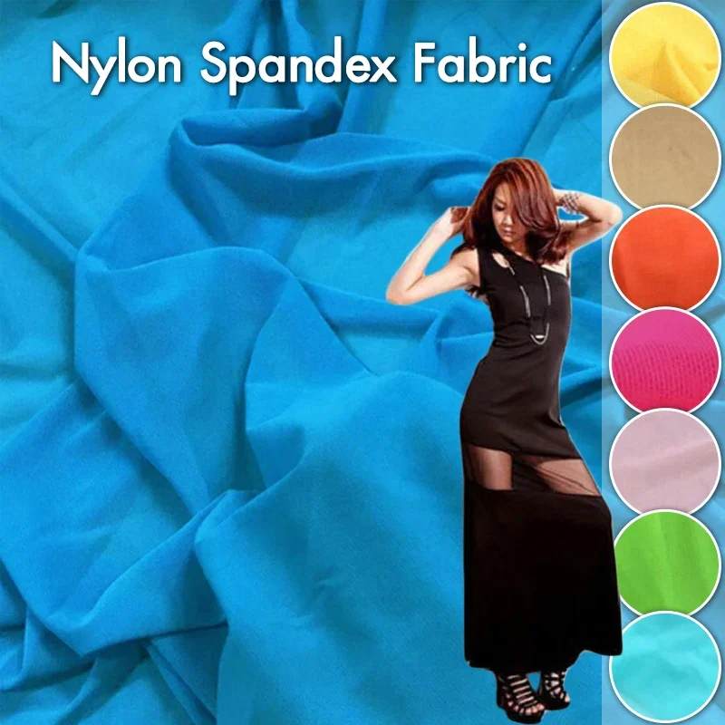 1/2/3M 4 Way Stretch Nylon Spandex Mesh Fabric 20D Thin High Encrypted Elastic Tulle Gauze Net Fabric for Sewing Material