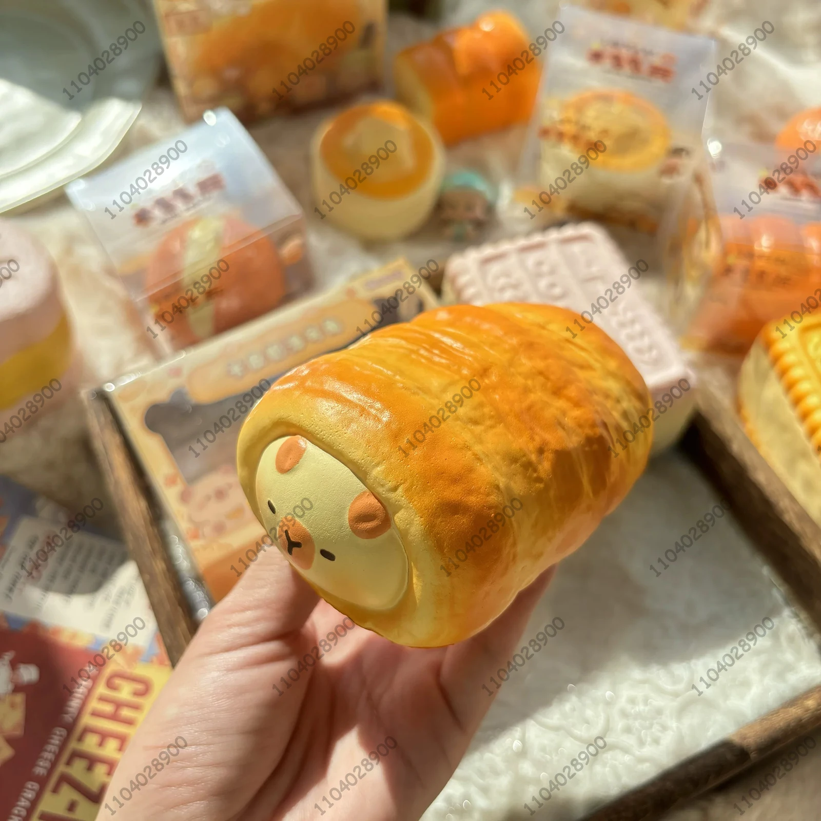 Capybara Bakery Slow Rising Squishy Capybara Toy Bread Pastry Cake Squeeze Stress Relief Soft Rebound Hand Relaxing Gift view 2