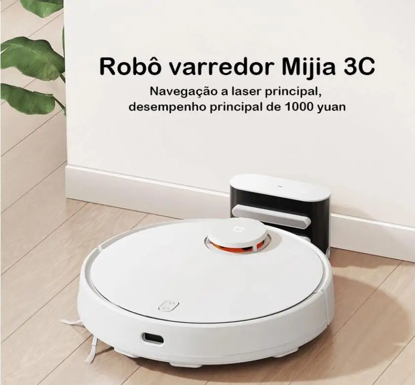 MIJIA 3C Robot Vacuum Cleaner For Home Sweeping Dust LDS Scan 4000PA Cyclone Suction Washing Mop App Smart Planned