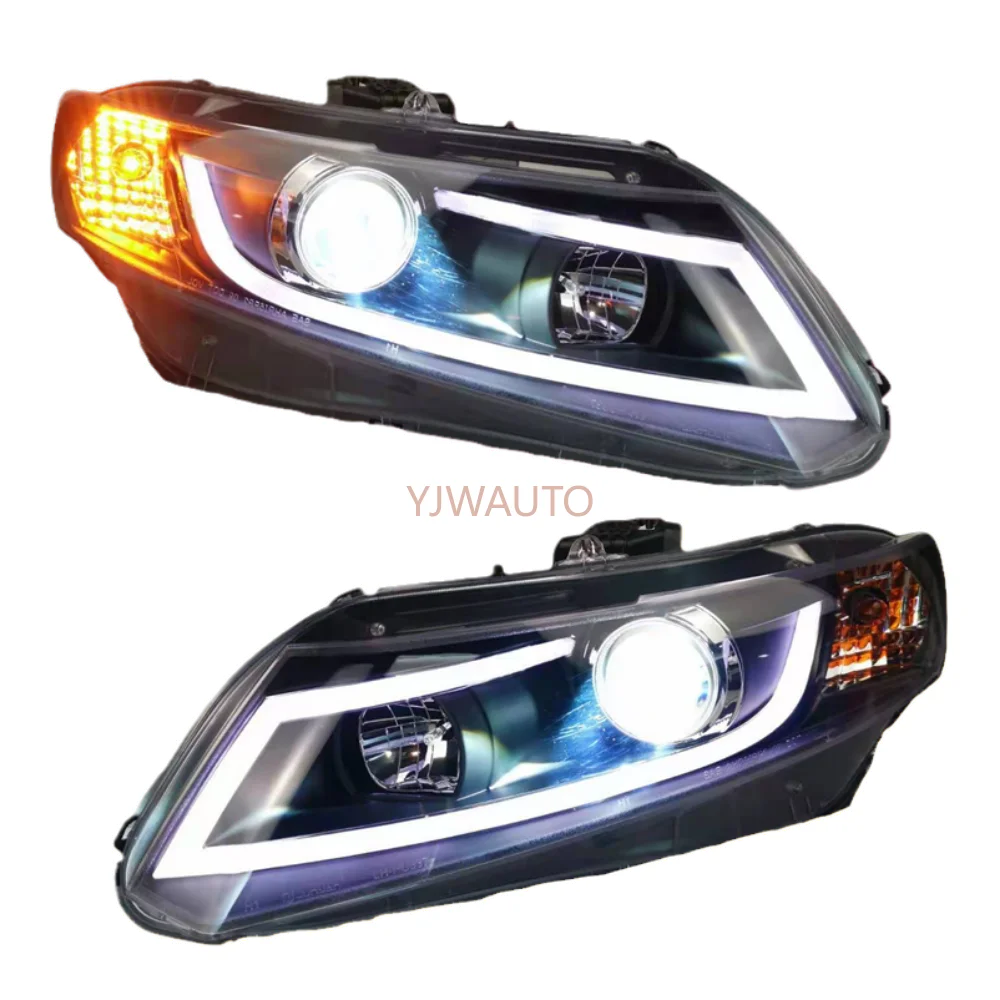 LED Headlights for Honda Civic 2012~2015 Car Headlamp Assembly with Day Running Light Car Lights