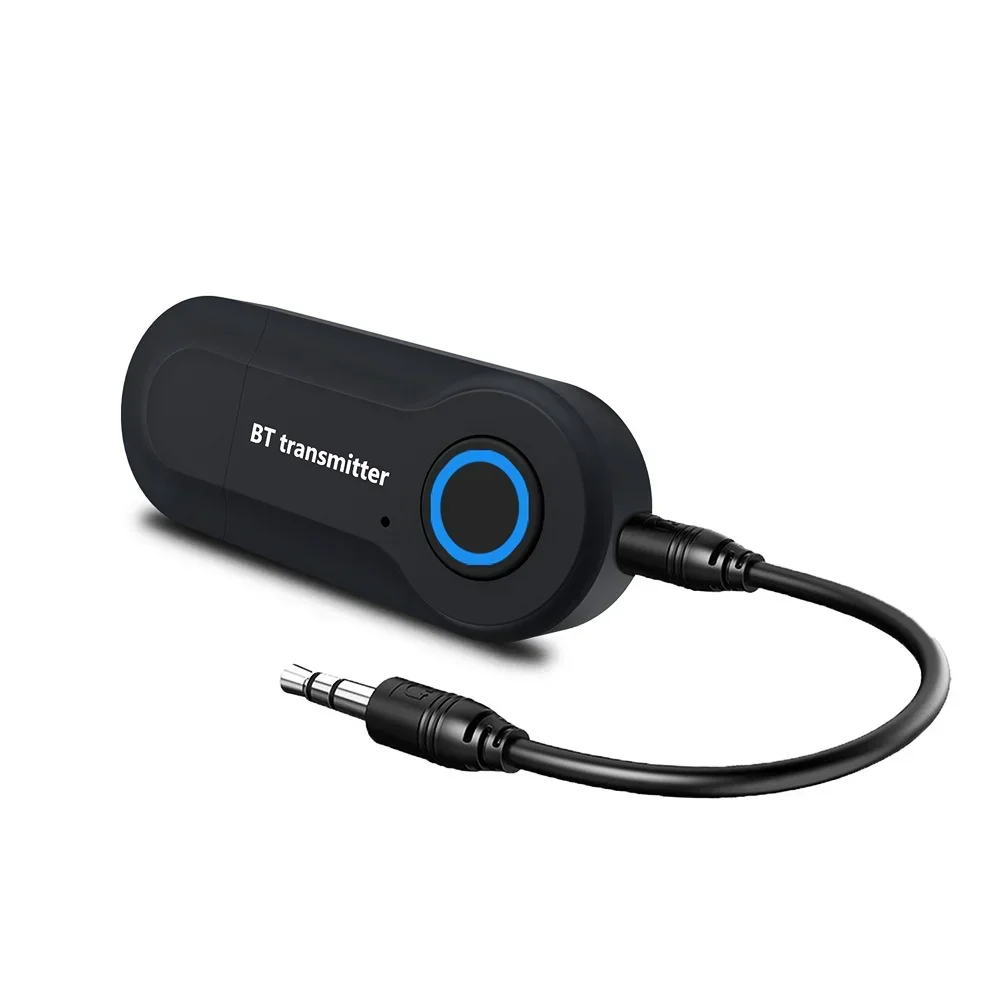 Bluetooth 5.0 Transmitter 3.5MM Jack Audio Adapter Wireless Bluetooth Stereo Audio Transmitter Adapter for PC TV Headphones view 2