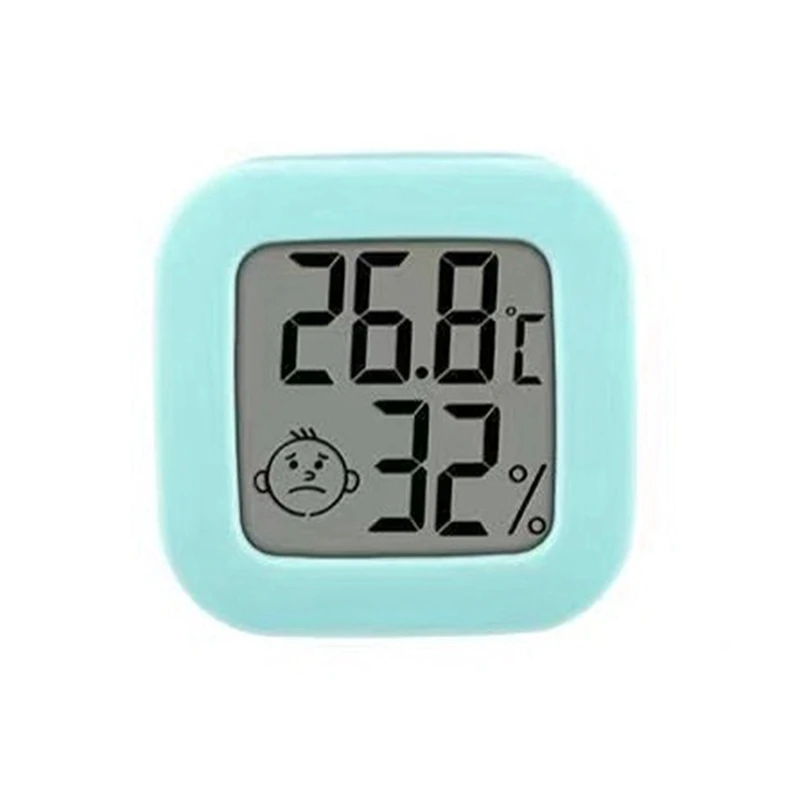 A19F-Mini Face Electronic Thermometer Home Office LCD Thermometer Double Sided Tape