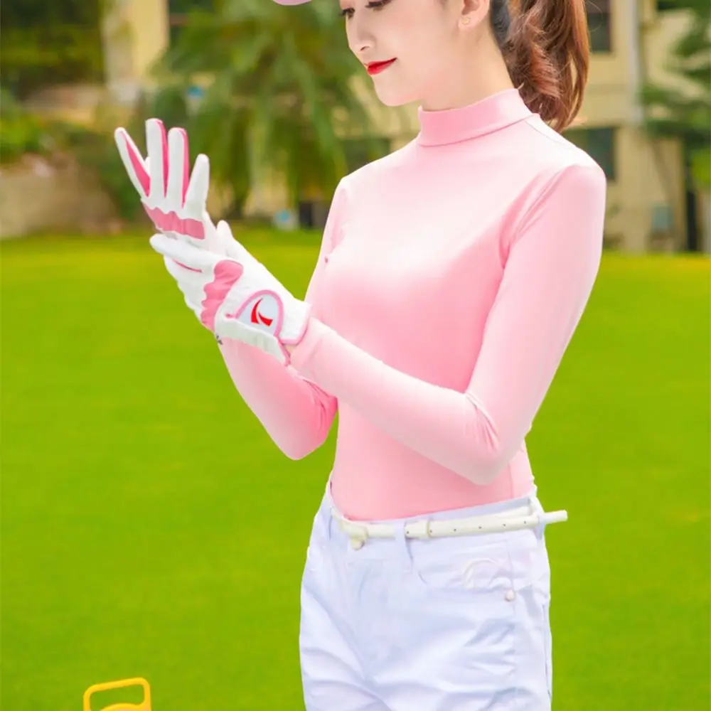Camisa de golfe feminina de secagem rápida proteção uv macia golfe resfriamento topos M-XXL proteção solar camiseta de manga comprida temporada de verão