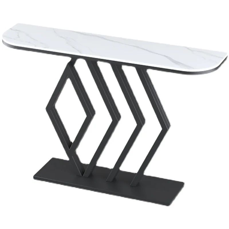 Entrance cabinet simple long entrance table semi-circular decoration end view table metal small table
