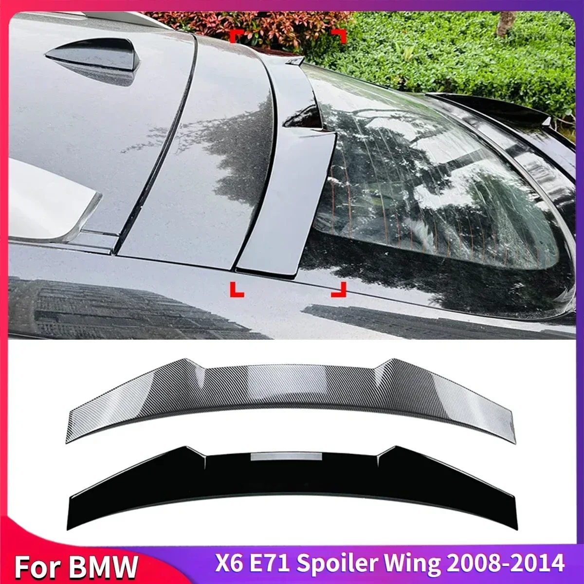 For BMW X6 E71 2008-2014 Car Rear Trunk Top Spoiler Wing ABS Tail Trunk Lip Body Kits Tuning Tail Tailgate Splitter Lip Spoilers