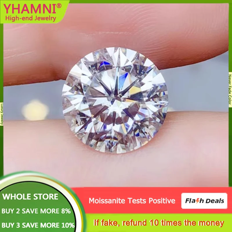 

100% настоящий Муассанит солитер по самой низкой цене 0.1CT-0.3CT D белый цвет VVS1 EX Cut свободный круглый лабораторный Выращенный Алмаз DIY ювелирные ...