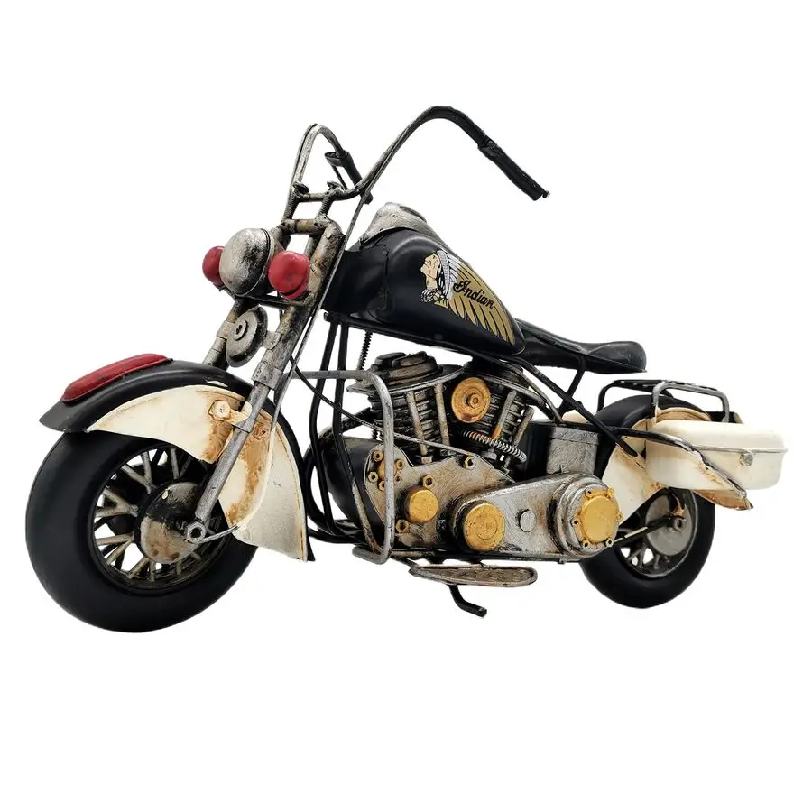 

Транспортные средства, винтажная модель мотоцикла, украшение, железный мотоцикл, миниатюрная скульптура для стола, книжная полка, декор, подарок