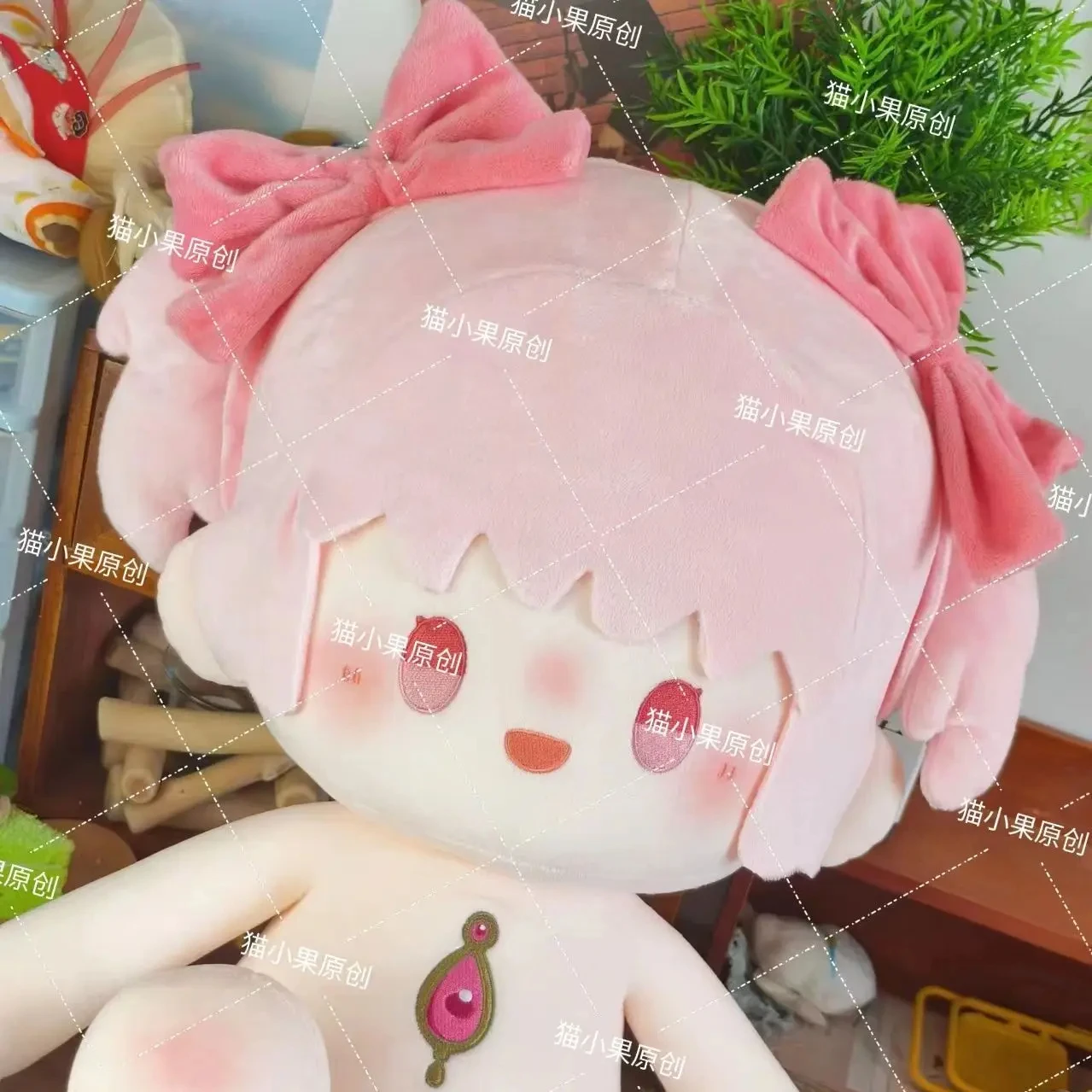 

Cute Puella Magi Madoka Magica Kaname Madoka Soft Plush Doll Body 40CM Cartoon Dress Up Stuffed Toy Sitting Posture Pillow Gift