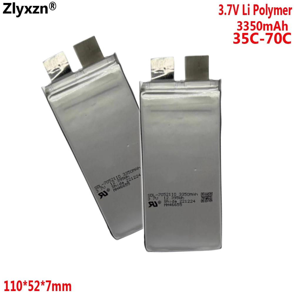 3.7V High-Rate 35C Lithium Polymer 7052110 3350mAh Cell for Emergency Start Power Spot Welding Machine Dedicated Battery