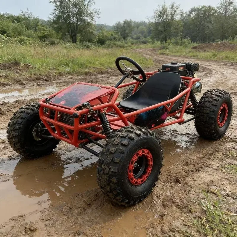 new design 212cc adjustable seat with reverse gear and headlights, top speed 70km/h, fuel kart drift car on sale