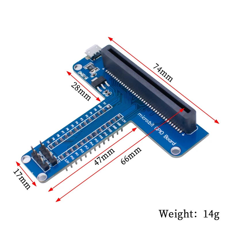 Microbit development board T-type GPIO expansion micro: bit bread board adapter board Python