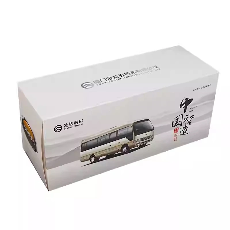 1:24 نموذج حافلة صغيرة من Golden Dragon Coaster Diecast، حافلة هدية مصغرة لمدرب الركاب من سبيكة واقعية للعرض أو الهدايا