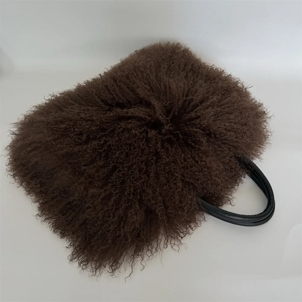 

Мягкая женская сумка на плечо из натурального монгольского меха, дизайнерские кошельки и сумки, женский вечерний клатч через плечо, высокое качество