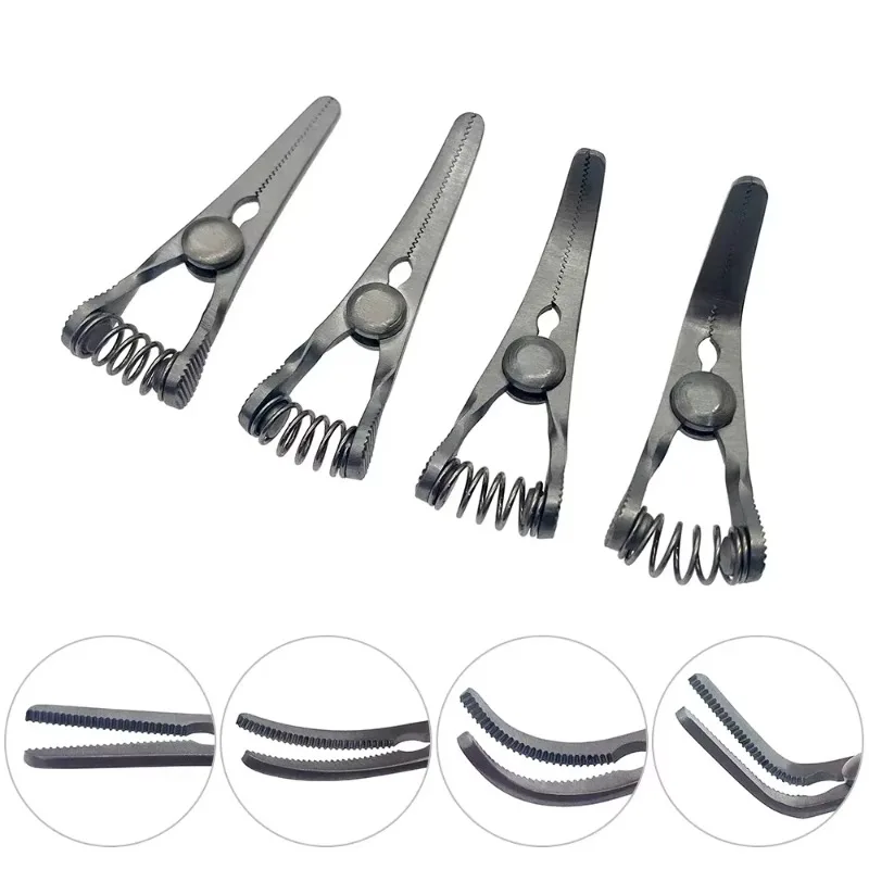 Micro Haemostatic Clip Bulldog Clamps Spring Hemostatic Clip With Serrated Jaw stainless steel Microsurgical Instrument