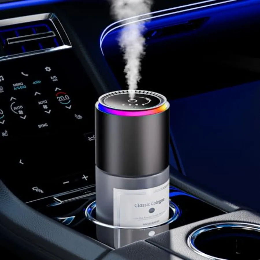 

Умный автомобильный освежитель воздуха с 150 мл ароматизатором Ccity Multi-Fragrance, RGB-подсветкой с синхронизацией музыки, автоматическим включением/выключением в режиме Cologne