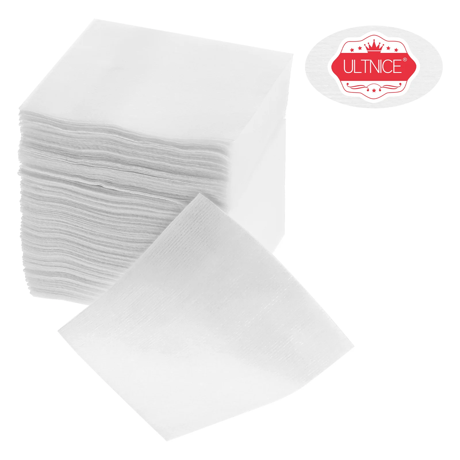 100 Pcs Facial Cleansing Pads Non-woven Fabric Toner Makeup Remover Square Disposable