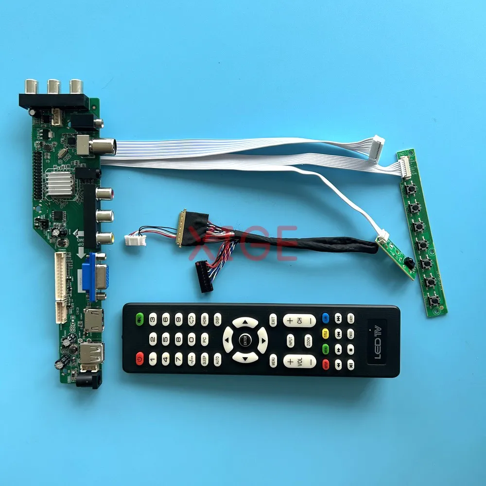 

For LTN173KT02-801/D01/H01/L01 1600x900 USB/DHMI/VGA/AV DVB-T/C 17.3" LVDS 40 Pin Laptop Screen Controller Driver Board DIY Kit