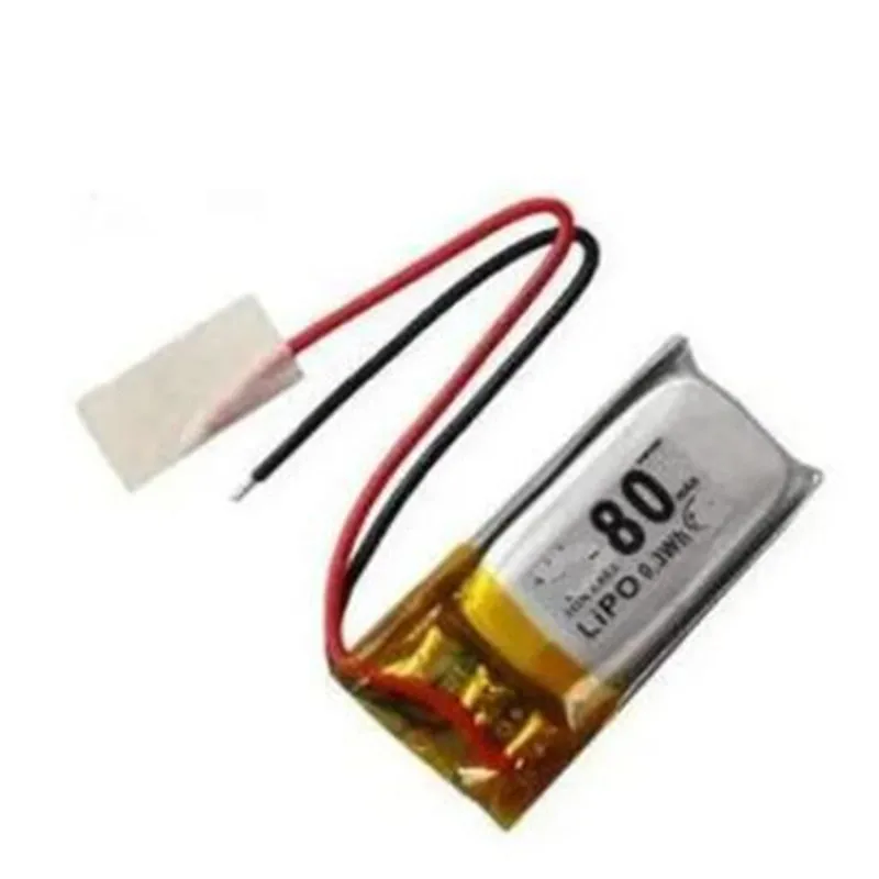 3Pcs/Lot 3.7V 80MAh 401020 Li-po Lithium Ion Polymer Rechargeable Battery For Bluetooth Headset