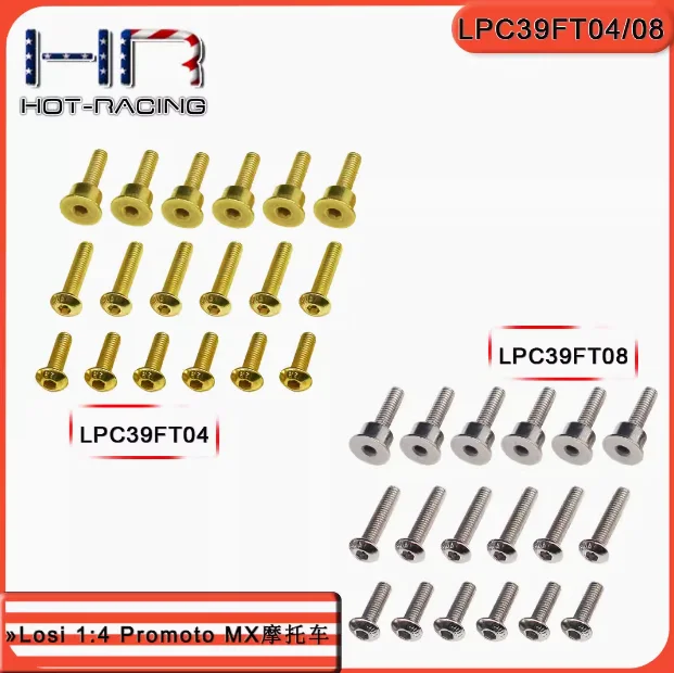 Hot Racing 18-piece Steel set to replace the stock Screw For Brake Disk Fit Losi 1:4 Promoto MX