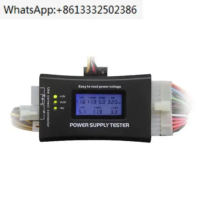 Testador de energia ATX detector de falha de energia do computador display LCD invólucro de plástico