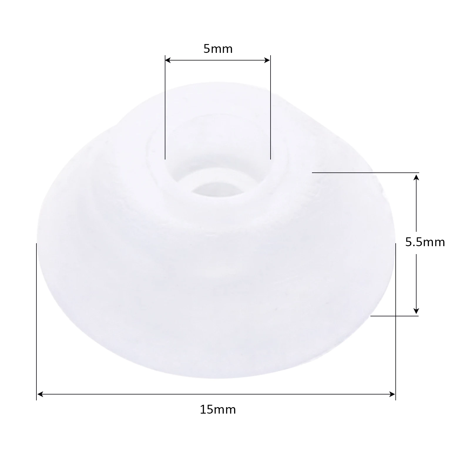 20 piezas-patas transparentes para muebles, almohadilla deslizante de goma suave, Protector de suelo, tornillo, taza de 15/16mm